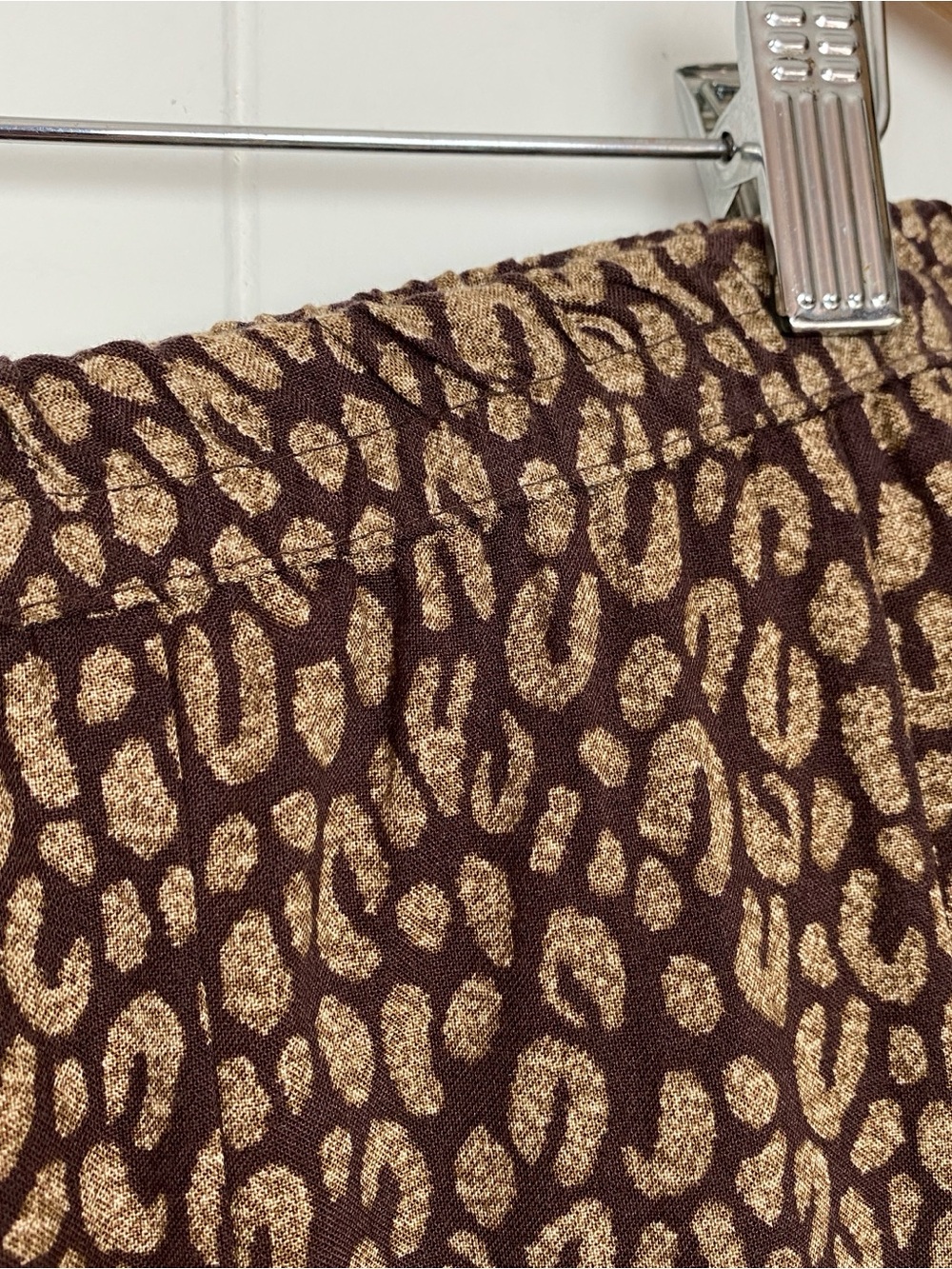 Vintage Cathy Daniels Skirt Womens Size XL Maxi Leopard Print Multi Panel Brown - Picture 6 of 8